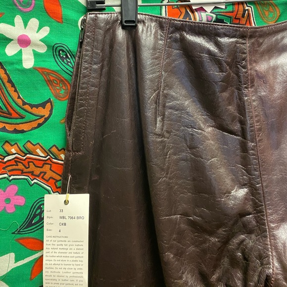 Whet Blu 100% Leather Pants OxBlood Women’s size 4 - Picture 4 of 8
